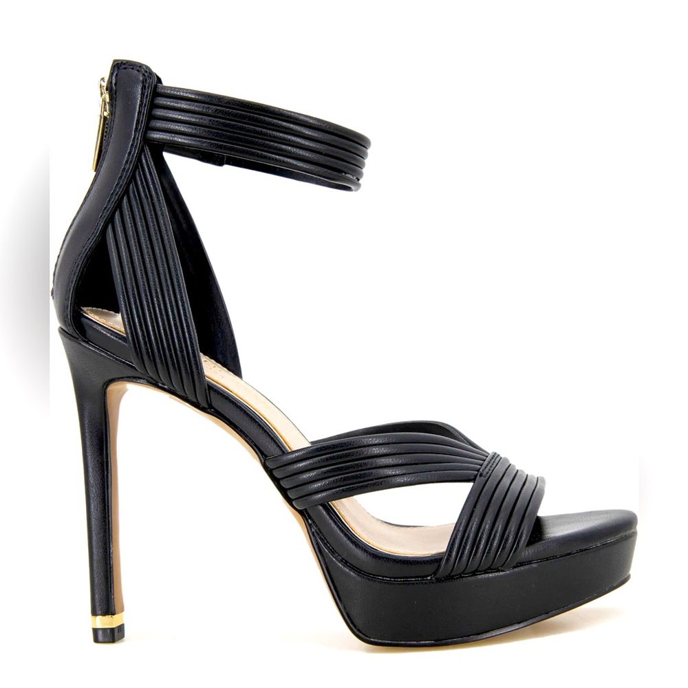 Brand new, unworn Kenneth Cole NY Cross strap heels in Black